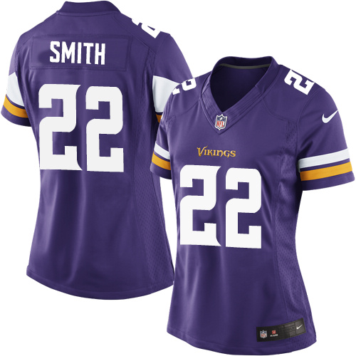 Women's Elite Harrison Smith Nike Jersey Purple Home - #22 NFL Minnesota Vikings